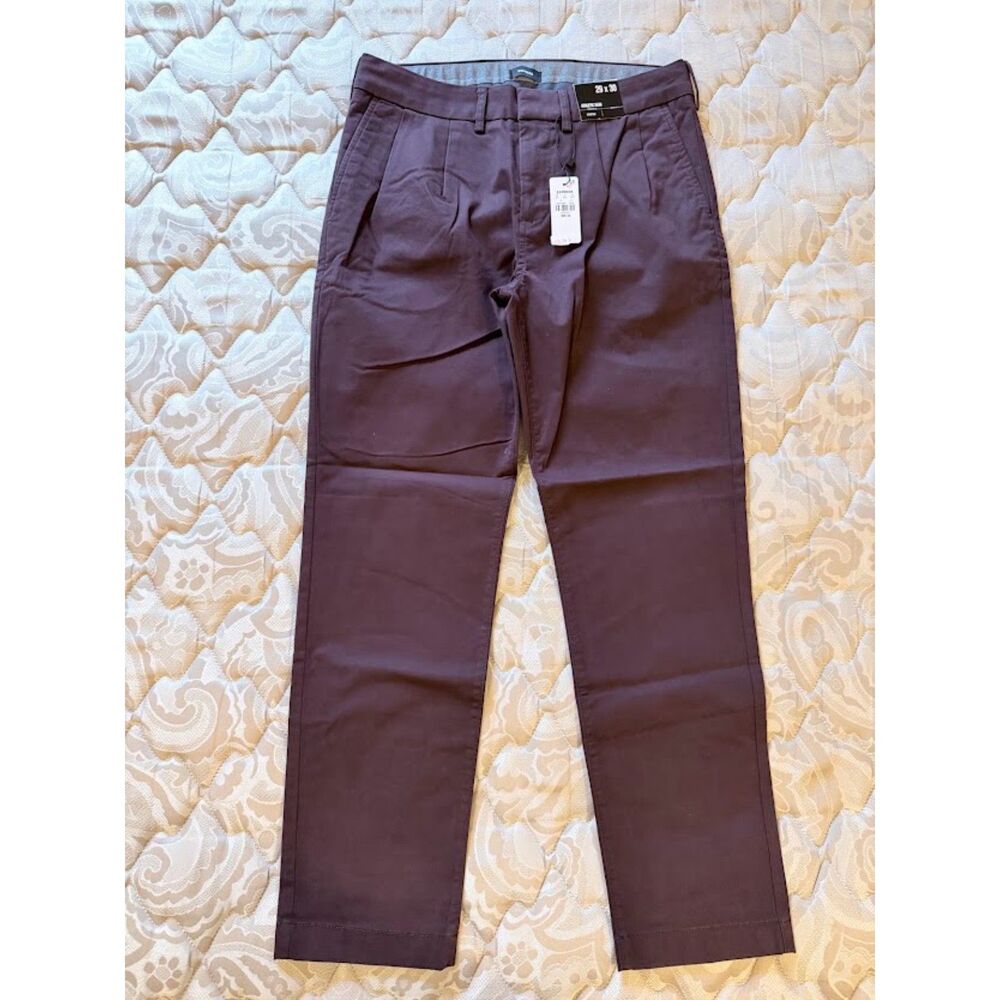 Express Mens Athletic Slim Stretch Chino Pants 29x30 Plum Purple NWT